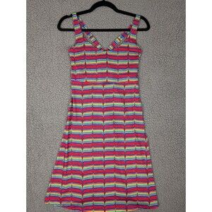Columbia Dress Omni-Wick Rainbow Geometric Design Athletic Crossover Back Size M